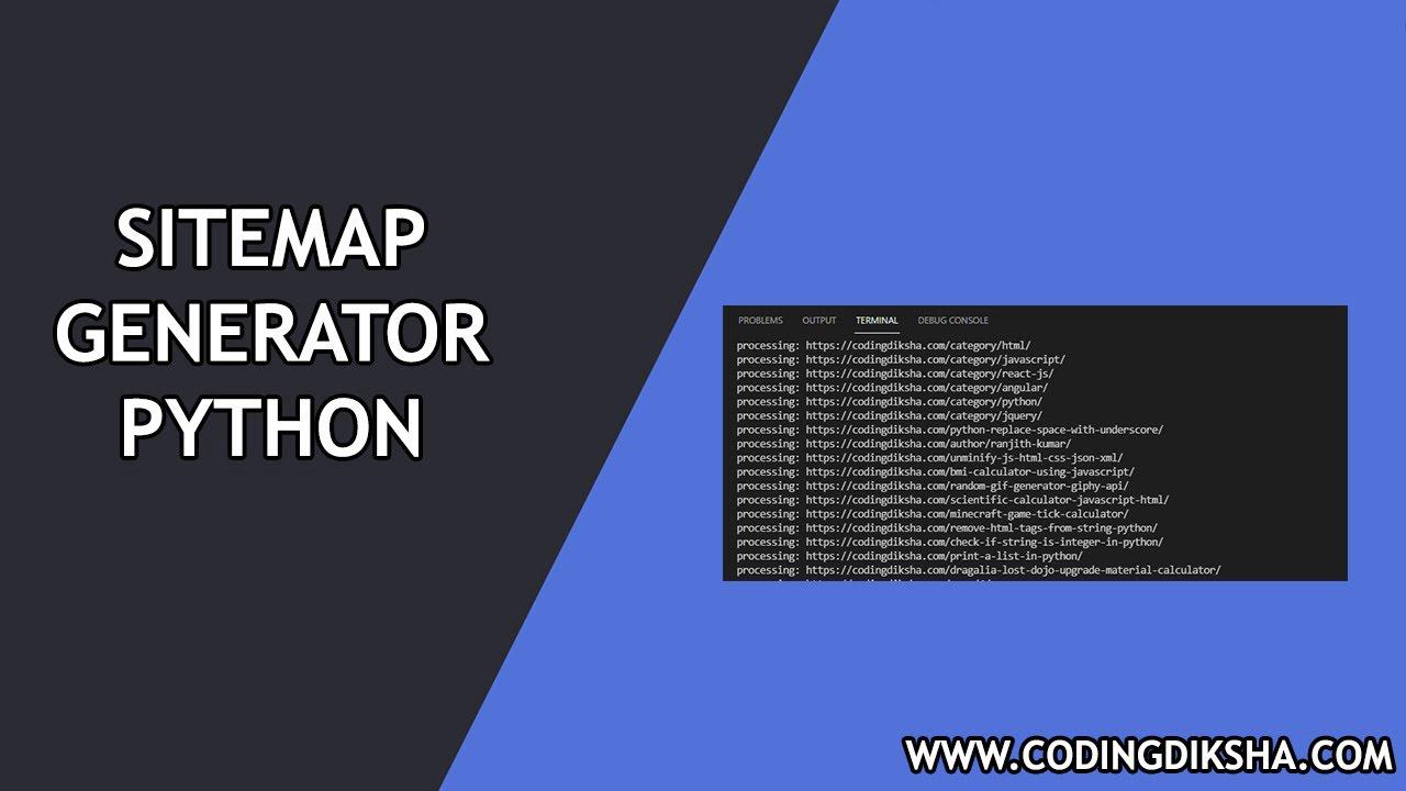 'Video thumbnail for Python Sitemap Generator - Full Source Code'