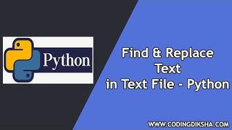 'Video thumbnail for Find and Replace String in Text File using Python'