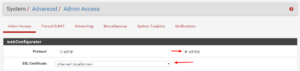 Enable SSL for pfSense 2.4
