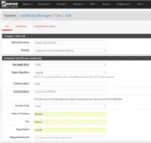 Configure OpenVPN for pfSense 2.4