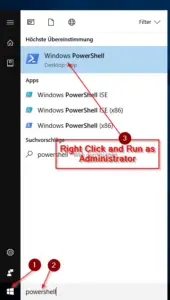 Run Powershell as Administrator