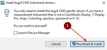 Argyll CMS Driver Installation