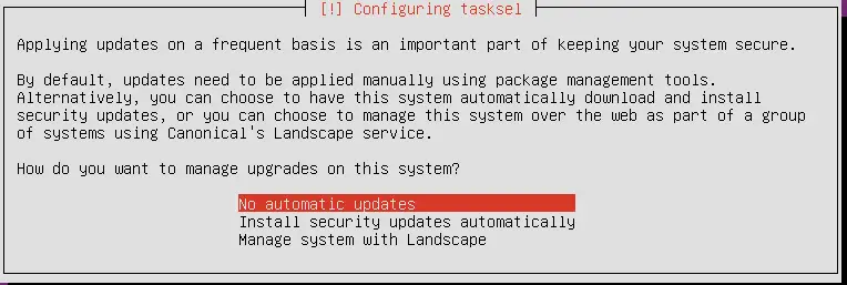 Finishing Ubuntu Server installation