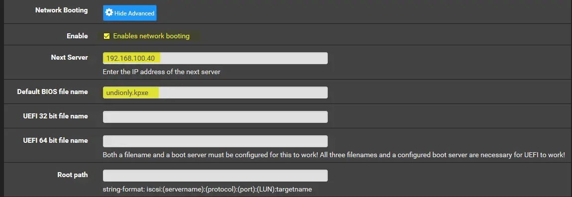 FOG server with pfSense Setup