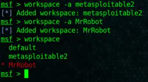 Metasploit Workspaces