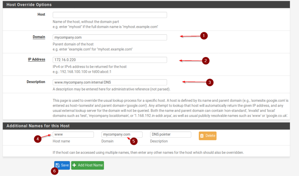 pfSense Domain Overrides explained