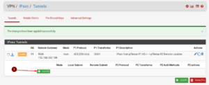 pfSense IPSec site to site