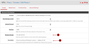 pfSense IPSec site to site