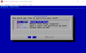 Install pfSense 2.4.4 VirtualBox