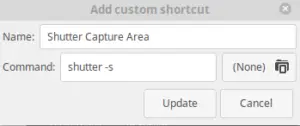 Change Shutter Shortcut