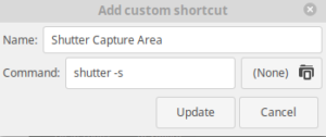 Change Shutter Shortcut