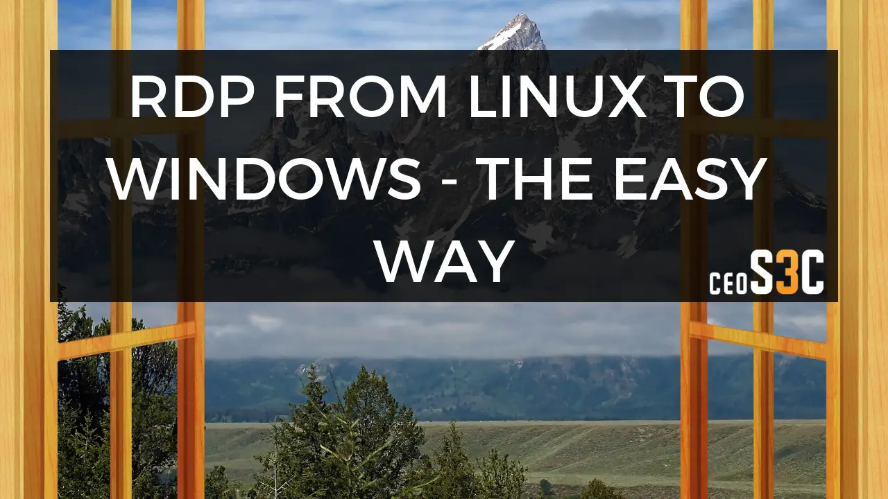 RDP Tool Linux To Windows