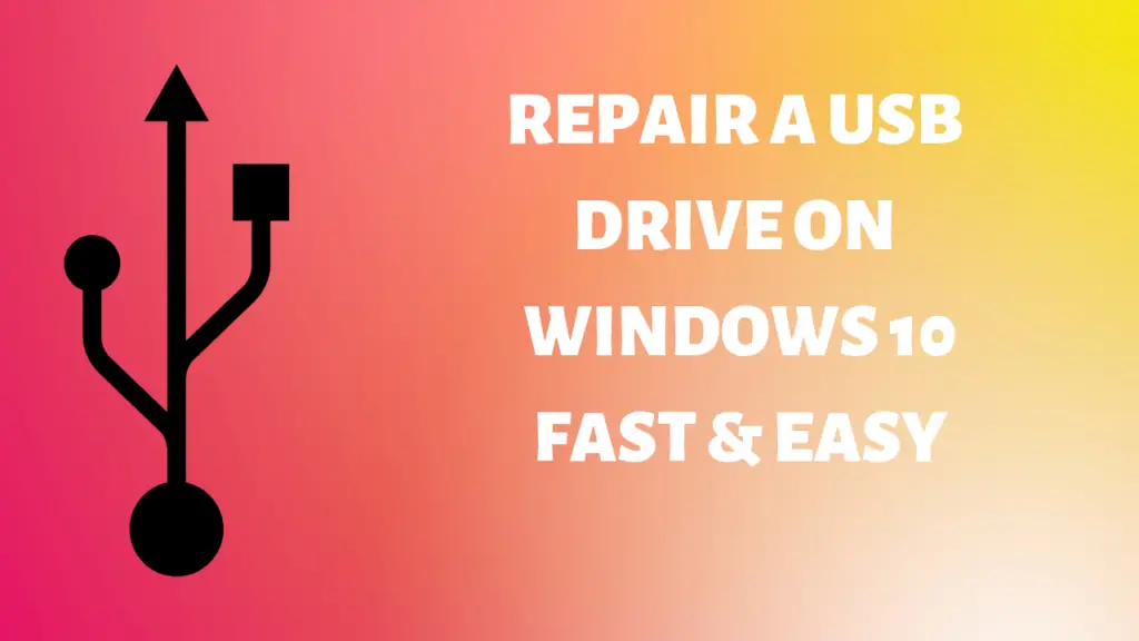 create windows 10 repair usb drive