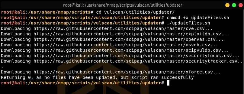 Update Vulscan Database