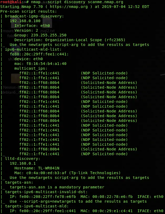 Nmap Discovery Scan