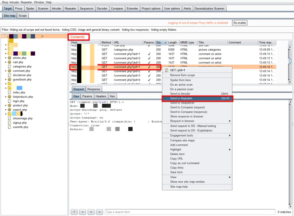 burp suite repeater send shortcut
