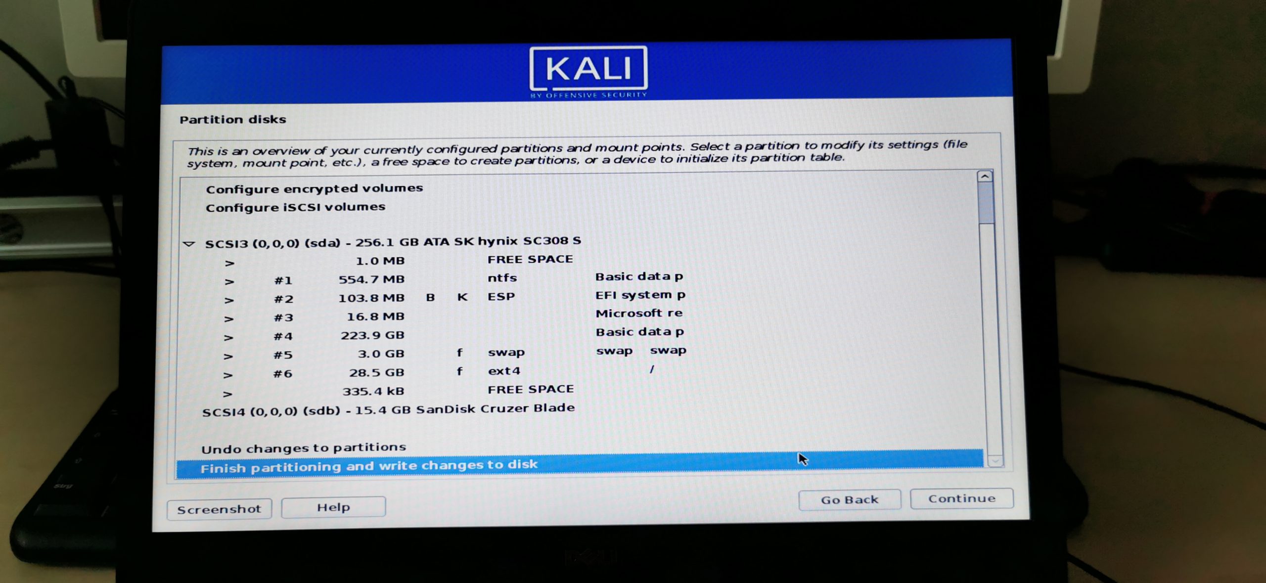 Setting up the Main Partition