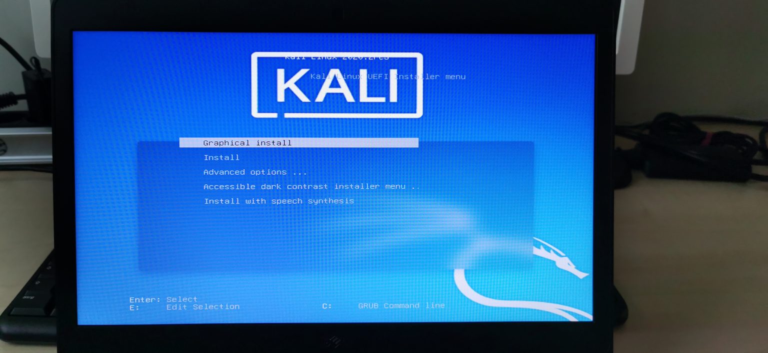 install kali linux dual boot windows 10 uefi
