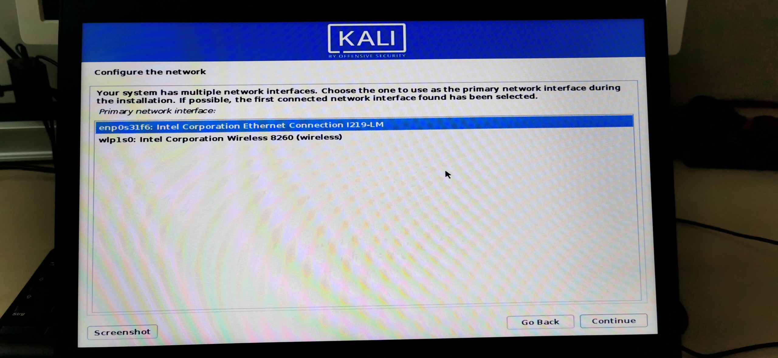 kali dual boot