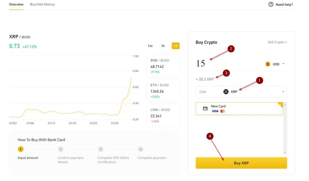 How to buy Ripple with Credit Card