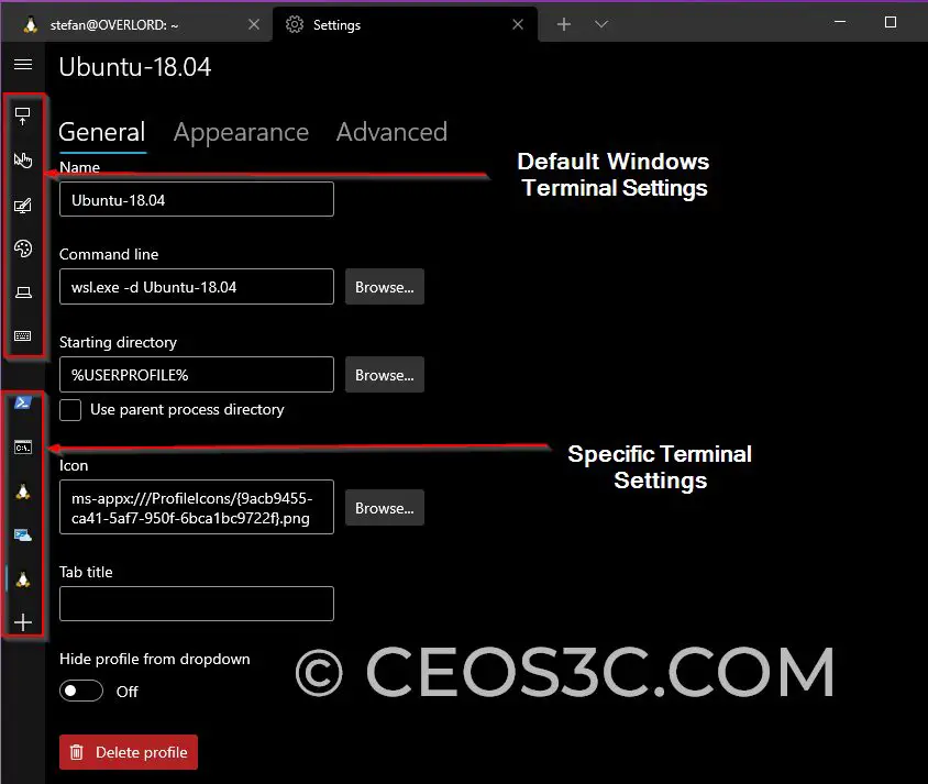 Windows Terminal Customization Settings