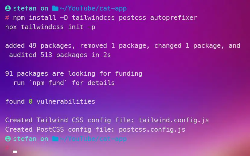 NextJS and Tailwind CSS Installation