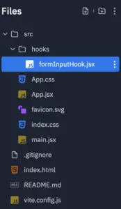 React Hooks Form Folder Structure