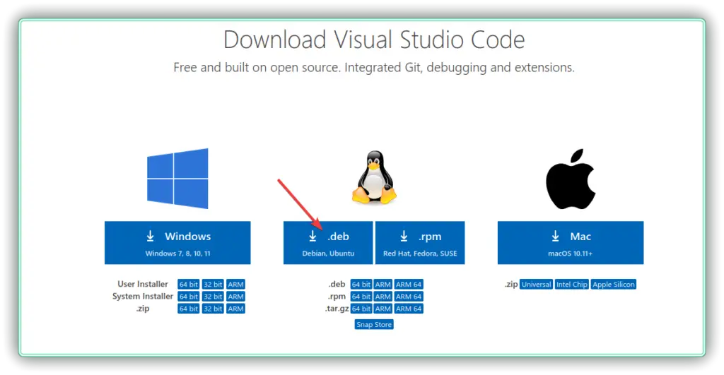 Download VSCode Kali