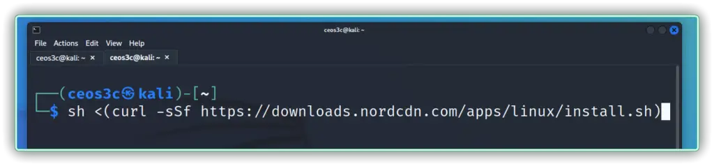 Install NordVPN on Kali Linux