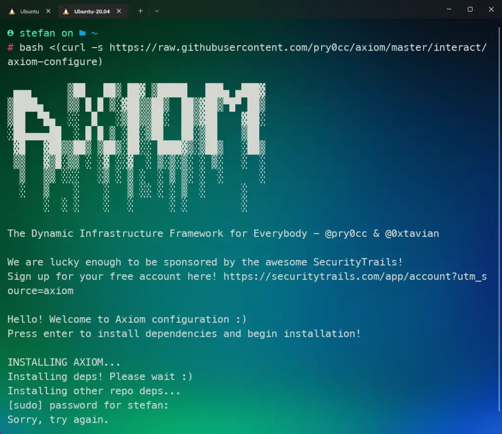 Install Axiom