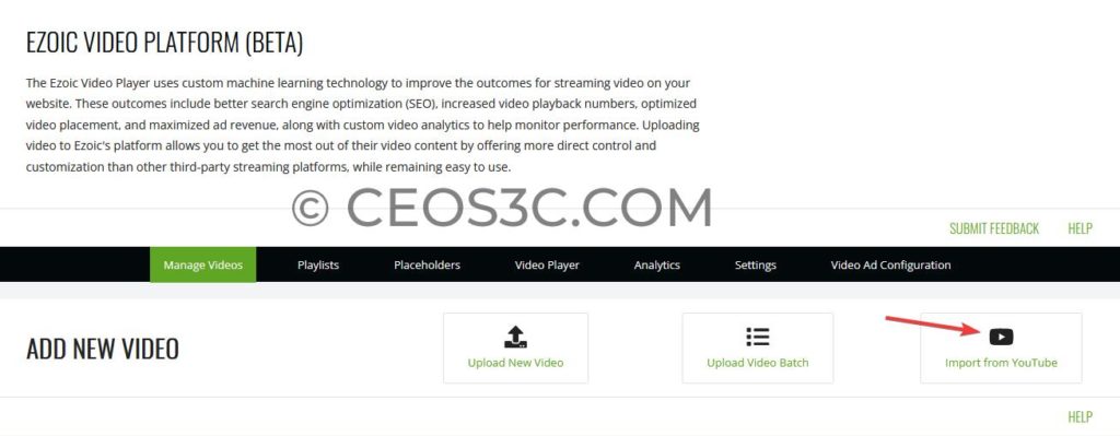 Ezoic Video YouTube Upload