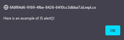JavaScript alert example