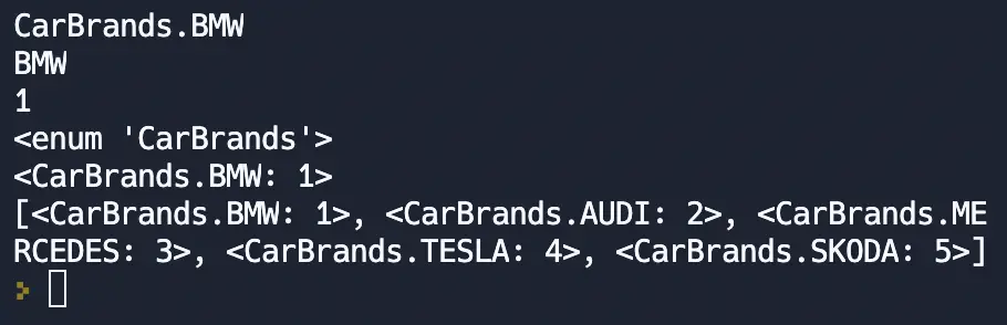 Enum in Python Example 1