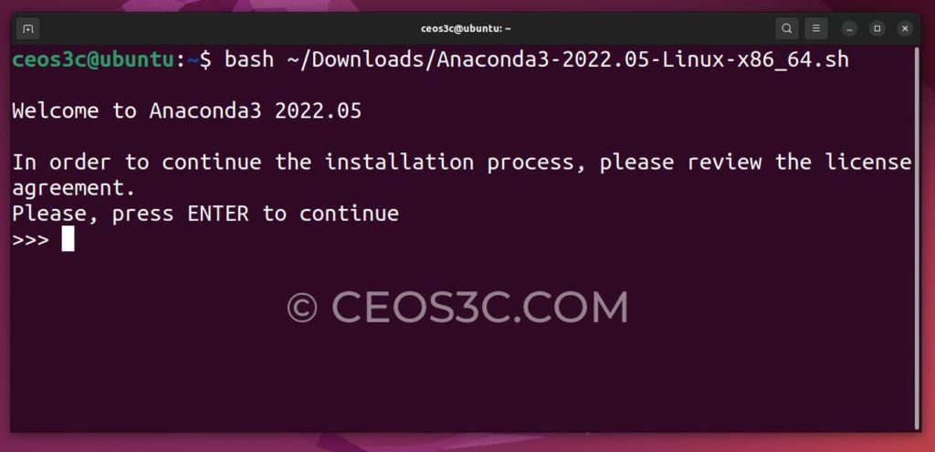 Install Anaconda on Ubuntu