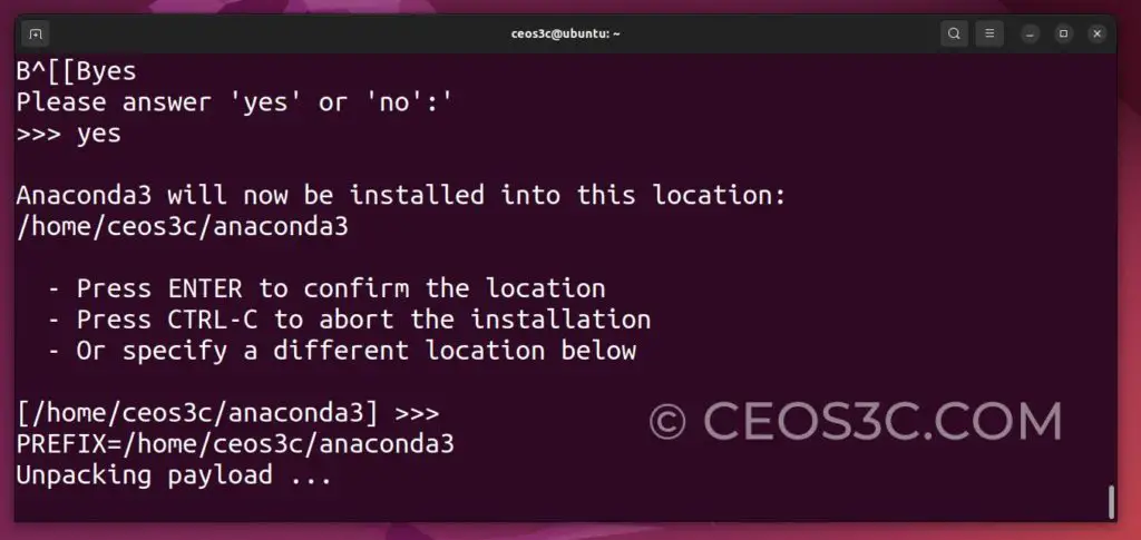 Install Anaconda on Ubuntu
