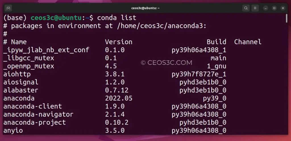 Testing Conda Commands