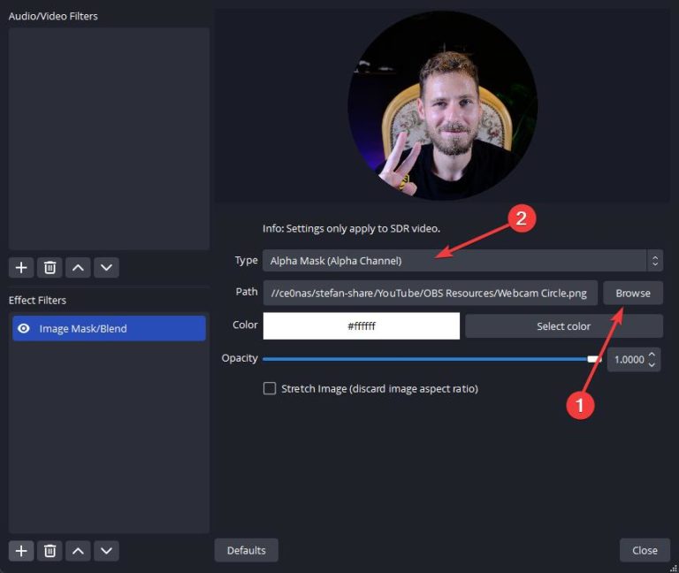 Rounded Camera OBS Studio Easiest Way 2022