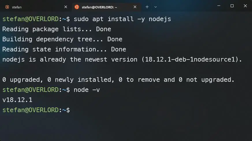 Install NodeJS on Ubuntu