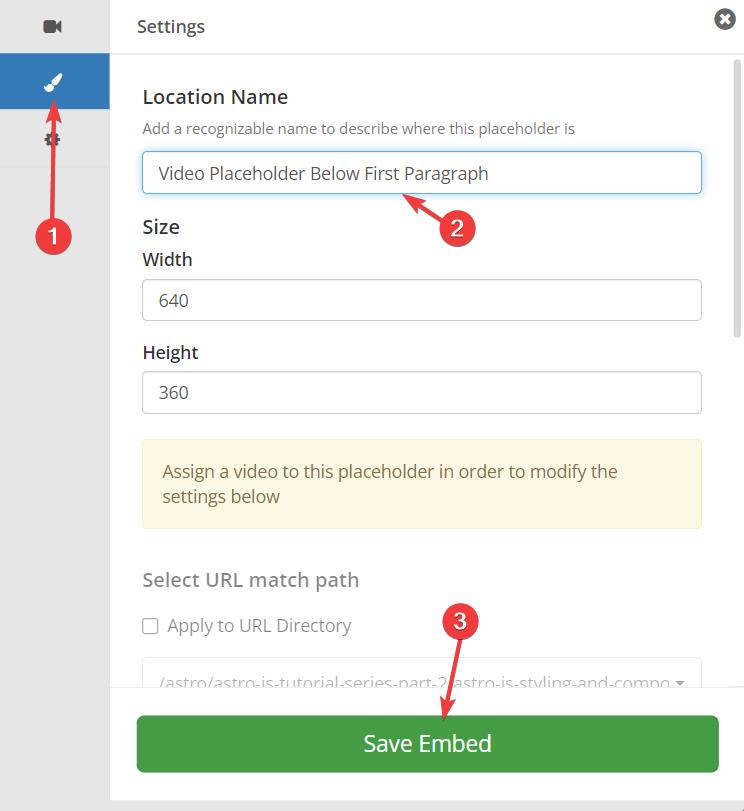 Creating Video Embed