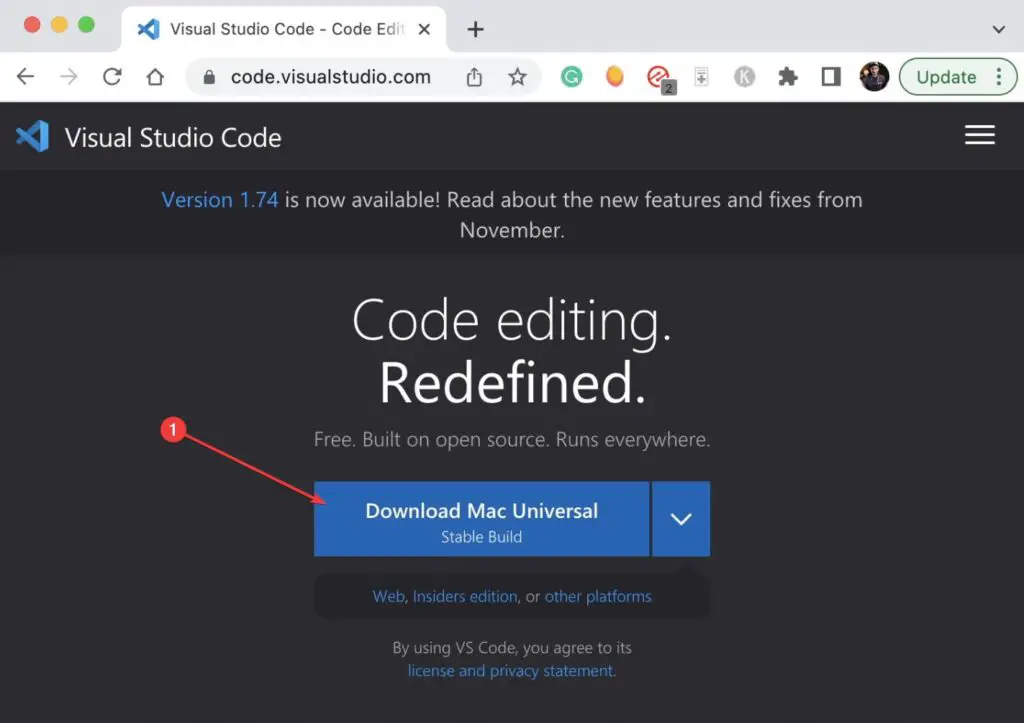 Install VS Code on macOS