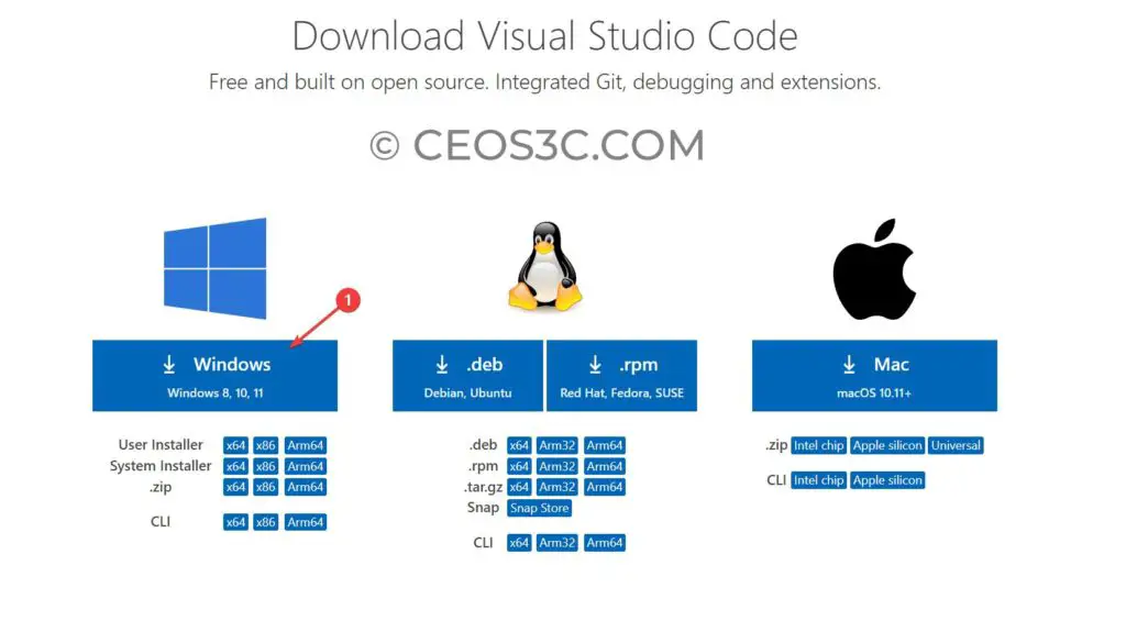 Install VS Code on Windows