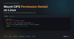 Mount cifs permission denied alt