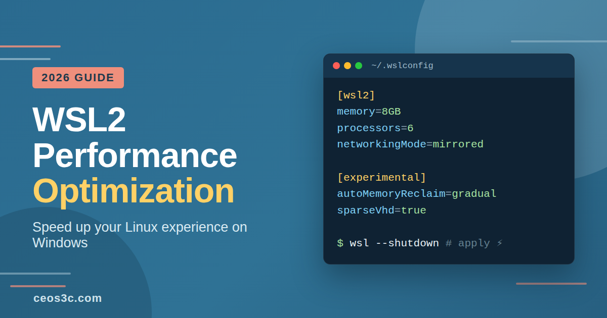 WSL2 Performance Optimization alt