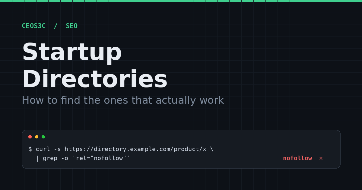 Startup Directories