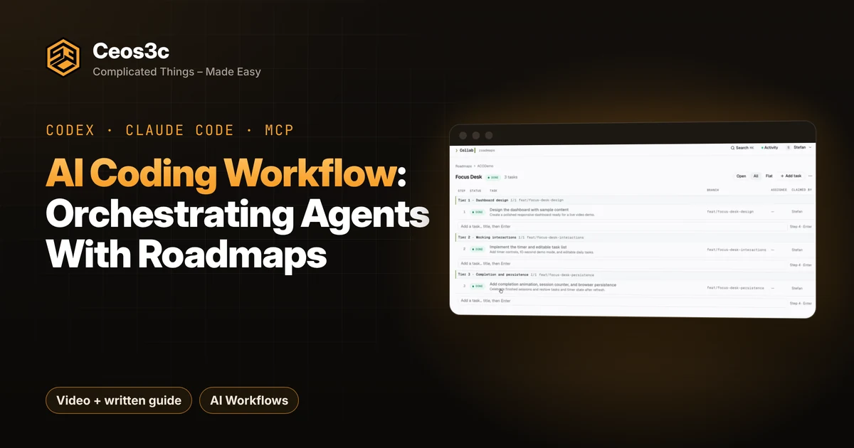 AI Coding Workflow: Orchestrating Agents With Roadmaps
